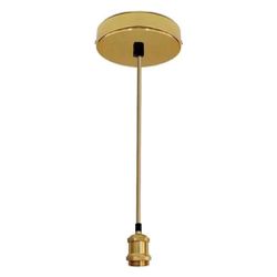 Pendente Metal E-27 Dourado - Eletro Light