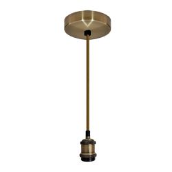 Pendente Metal E-27 Chumbo - Eletro Light