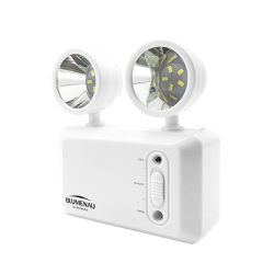 Luminaria de Emergencia Led 2 Farois Blumenau 3W 6... - Eletro Light