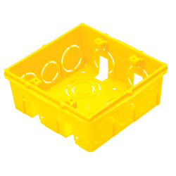 CAIXA DE EMBUTIR Tramontina PVC AMARELA 4 X 4 - Eletro Light