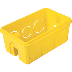 CAIXA DE EMBUTIR Tramontina PVC AMARELA 4 X 2 - Eletro Light