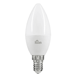 Lâmpada vela KIAN 4,0W E-14 c/ adaptador E-27 leit... - Eletro Light