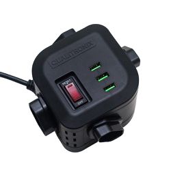 FILTRO TORRE 4 TOMADAS CABO ELETRICO COM USB PRETO... - Eletro Light
