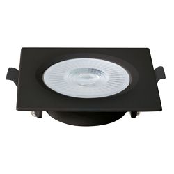 Spot Led de Embutir Quadrado 6w - Preto - Eletro Light