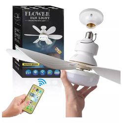 Ventilador De Teto Led E27 60w Com Lampada e Contr... - Eletro Light
