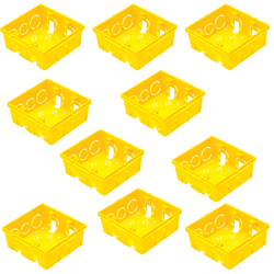 KIT C/ 10 CAIXAS DE EMBUTIR Tramontina PVC AMARELA... - Eletro Light