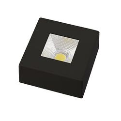 SPOT LED SOBREPOR QUADRADO 5W 4000K PRETO - Eletro Light