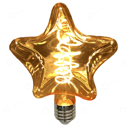 Lampada Filamento Led Retro Estrela Ambar 4W 2200K - Eletro Light