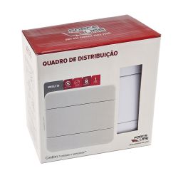 QUADRO DISTRIBUIÇÃO 8 DISJUNTORES EMBUTIR - Eletro Light