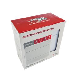 QUADRO DISTRIBUIÇÃO 4 DISJUNTORES EMBUTIR - Eletro Light