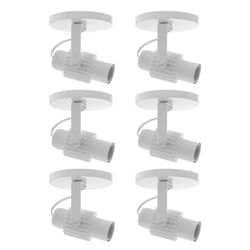 KIT 6 SPOTS PLASTICO BRANCO 1 X E-27 - Eletro Light