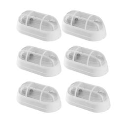KIT 6 LUMINARIAS TARTARUGA PLASTICO BRANCO 1 X E-2 - Eletro Light