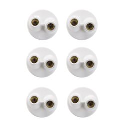 KIT 6 PLAFONS PLASTICO BRANCO 2 X E-27 - Eletro Light