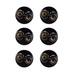 KIT 6 PLAFONS PLASTICO PRETO 2 X E-27 - Eletro Light