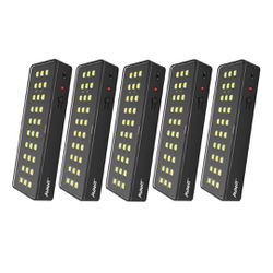KIT C/ 5 LUMINARIAS DE EMERGENCIA 30 LEDS PRETA - Eletro Light