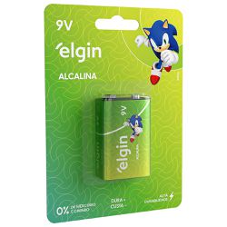 Bateria Alcalina Elgin - 9V - Eletro Light