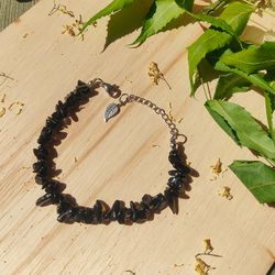 Pulseira Obsidiana Negra - Proteção e Autoconhecim... - Loja Elfyn