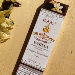 Incenso Vanilla (Baunilha) Goloka Massala Ayurvedi... - Loja Elfyn
