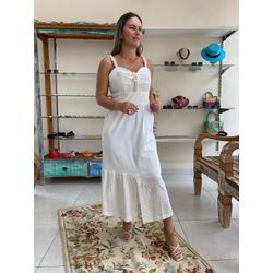 Vestido Kimika - Off White - Elisete Ferreira