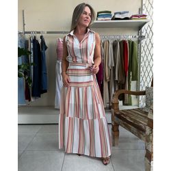 Vestido Mary - Listras - Elisete Ferreira