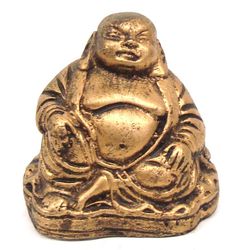 Buda Chinês Pequeno Dourado - 78 - ELLA ARTESANATOS
