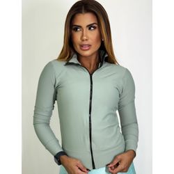Casaco Zíper Tratorado Verde Herb - ELLAS FIT