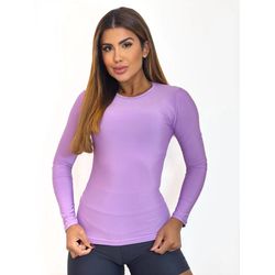 Blusa Poliamida Manga Longa Lilás - ELLAS FIT