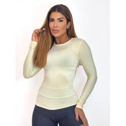 Blusa Poliamida Manga Longa Pérola - ELLAS FIT