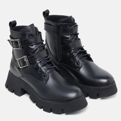 Bota Coturno Feminino Vega Preto - Emejota Outlet