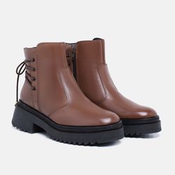 Bota Coturno Feminino Clara Marrom - Emejota Outlet