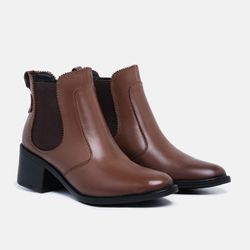 Bota Botina Feminina Isabela Marrom - Emejota Outlet