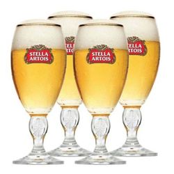 Conjunto 4 Cálices Stella Artois 250ml - GlobImpor... - Empório do Lazer