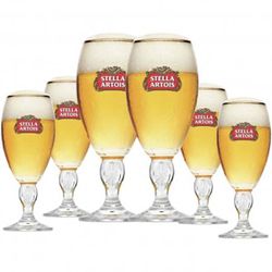 Jogo De 6 Taças De Cerveja Stella Artois 250ml - G... - Empório do Lazer