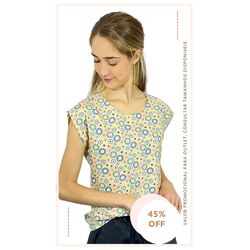  Scrub feminino Trendy de Tricoline – Mandalas D3 - Empório Materno