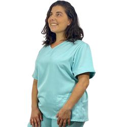  Scrub feminino tradicional de gabardine – Verde Água - Empório Materno