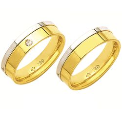 Alianças de casamento e noivado em ouro 18k 750 tr... - EMPORIUM DAS ALIANÇAS