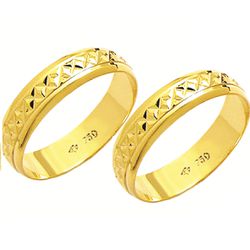 Alianças de casamento e noivado diamantada em ouro... - EMPORIUM DAS ALIANÇAS