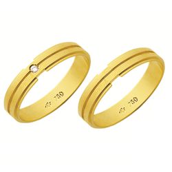 Alianças de casamento e noivado em ouro 18k 750 tr... - EMPORIUM DAS ALIANÇAS