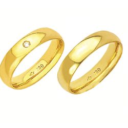 Alianças de casamento e noivado em ouro 18k 750 co... - EMPORIUM DAS ALIANÇAS