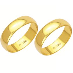 Alianças de casamento e noivado em ouro 18k 750 tr... - EMPORIUM DAS ALIANÇAS