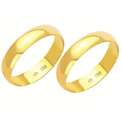 Alianças de casamento e noivado em ouro 18k 750 tr... - EMPORIUM DAS ALIANÇAS