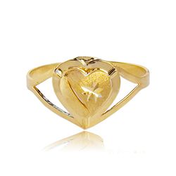 Anel de Ouro 750 com delicado Coração - Coração - EMPORIUM DAS ALIANÇAS