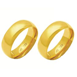 Alianças de casamento e noivado em ouro 18k 750 ab... - EMPORIUM DAS ALIANÇAS