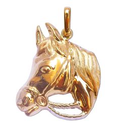 Pingente de Ouro 18k Cabeça de Cavalo - Cavalo - EMPORIUM DAS ALIANÇAS
