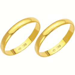 Alianças de casamento e noivado em ouro 18k 750 tr... - EMPORIUM DAS ALIANÇAS