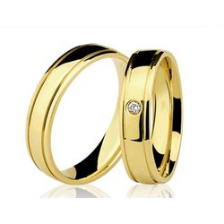 Alianças de casamento e noivado em ouro 18k 750 tr... - EMPORIUM DAS ALIANÇAS