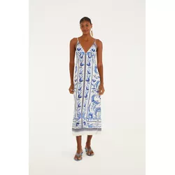 VESTIDO LONGO ESTAMPADO NATÁLIA - Empório Isa