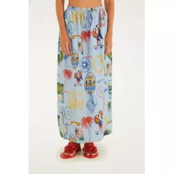 SAIA ESTAMPADA TROPICAL VINTAGE - Empório Isa