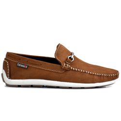 Mocassim Drive Nobuck Castor - 5002 - ENURI - Calçados Masculinos