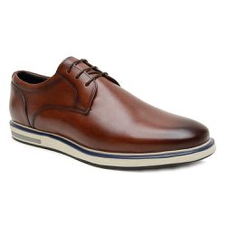 Sapato Casual Masculino Mönaco em Couro Sola Branc... - ENURI - Calçados Masculinos